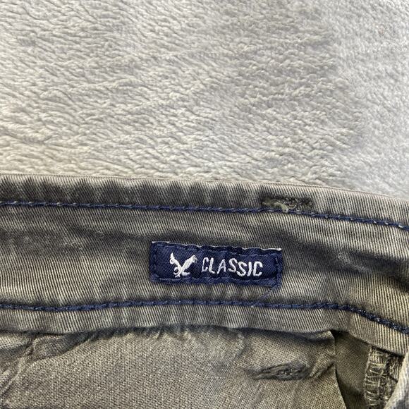 American Eagle Active Flex Chino Shorts Men's Size 31 Dark Gray Shorts - Picture 5 of 10
